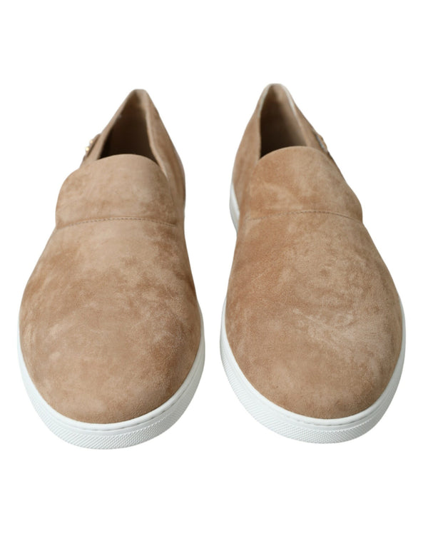 Beige Wildleder Kaiman Männer Loafers Pantoffeln Schuhe