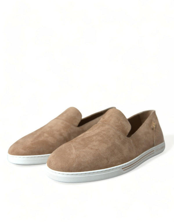 Beige Wildleder Kaiman Männer Loafers Pantoffeln Schuhe