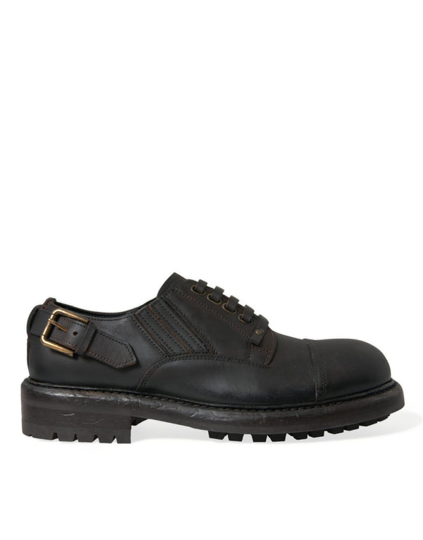 Braun Leder Lace Up Derby Männer Kleid Schuhe