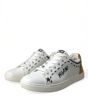 Weiß Leder LOVE Milano Männer Turnschuhe Schuhe