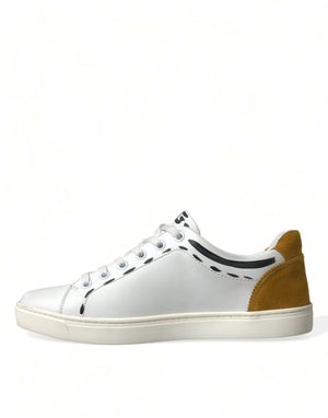 Weiß Leder LOVE Milano Männer Turnschuhe Schuhe