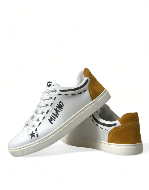 Weiß Leder LOVE Milano Männer Turnschuhe Schuhe