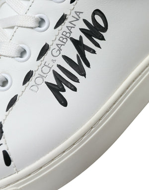 Weiß Leder LOVE Milano Männer Turnschuhe Schuhe