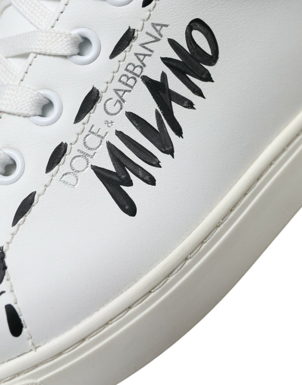 Weiß Leder LOVE Milano Männer Turnschuhe Schuhe