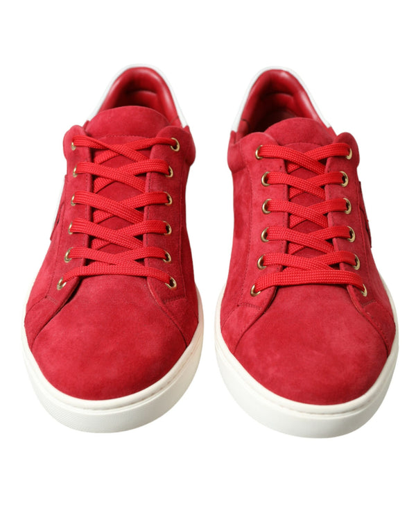 Rot Wildleder Leder Männer Low Top Turnschuhe Schuhe