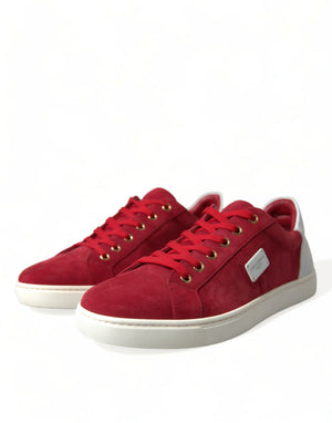 Rot Wildleder Leder Männer Low Top Turnschuhe Schuhe