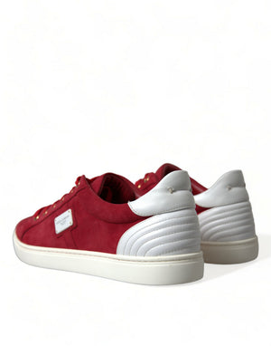 Rot Wildleder Leder Männer Low Top Turnschuhe Schuhe