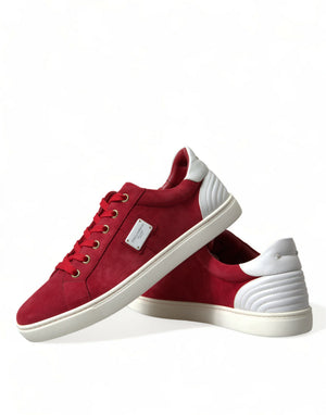 Rot Wildleder Leder Männer Low Top Turnschuhe Schuhe