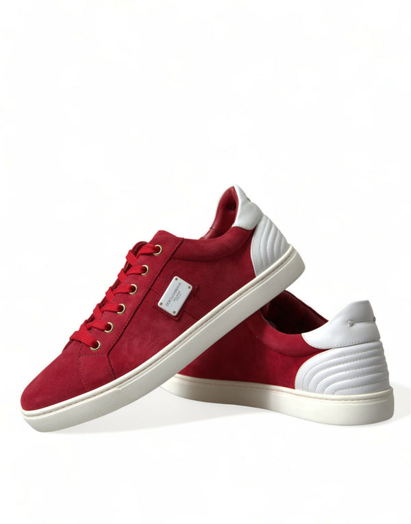 Rot Wildleder Leder Männer Low Top Turnschuhe Schuhe