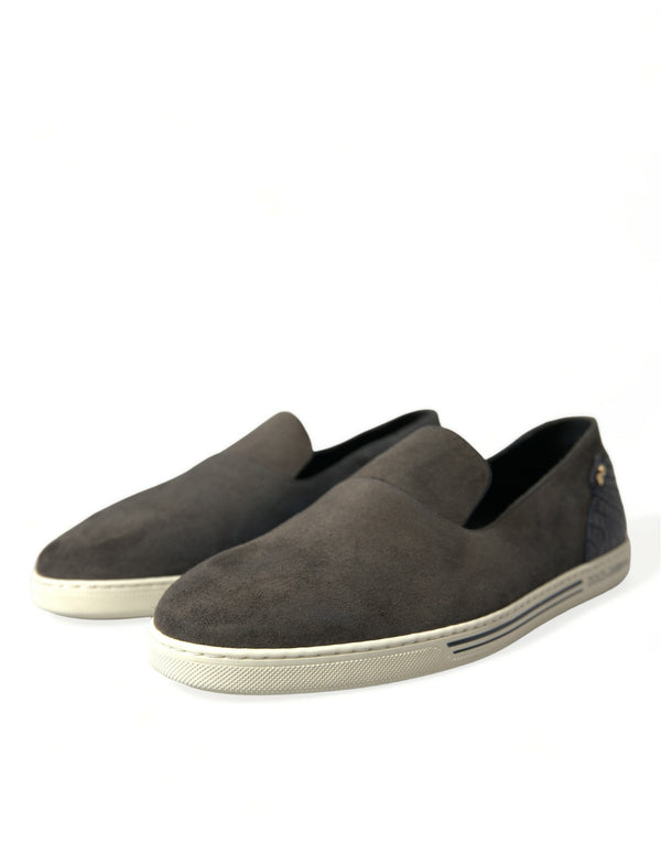 Blau Wildleder Kaiman Männer Loafers Pantoffeln Schuhe