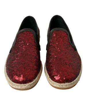 Rote Pailletten Loafer Hausschuhe Männer Schuhe