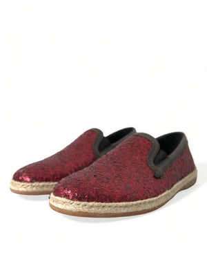 Rote Pailletten Loafer Hausschuhe Männer Schuhe