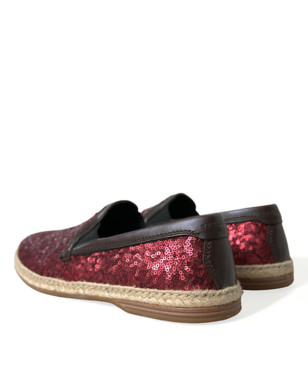 Rote Pailletten Loafer Hausschuhe Männer Schuhe