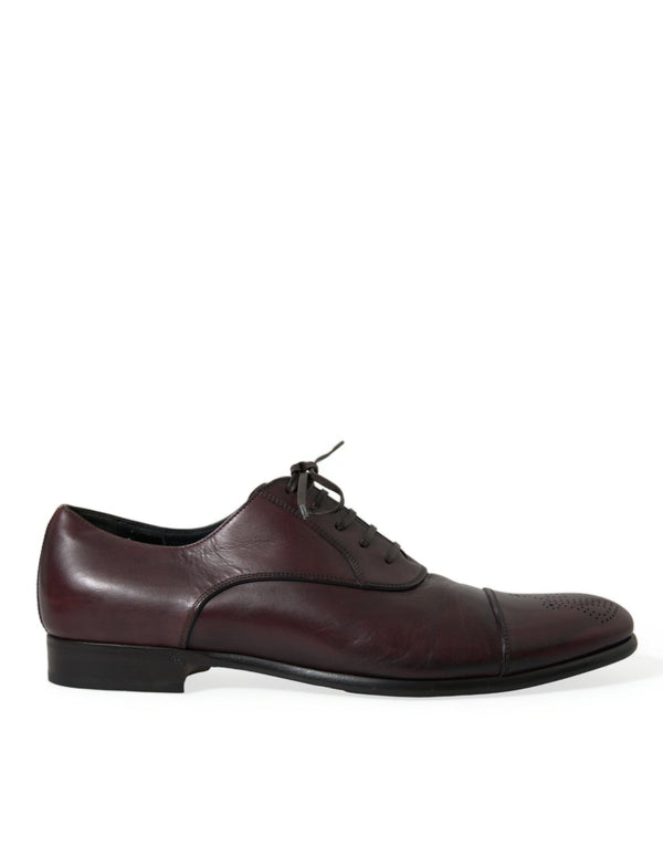 Bordeaux Leder Männer Formal Derby Kleid Schuhe