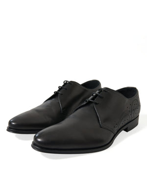 Schwarze Leder Schnürschuhe Formal Derby Dress Schuhe