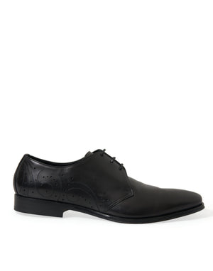 Schwarze Leder Schnürschuhe Formal Derby Dress Schuhe