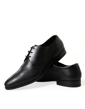 Schwarze Leder Schnürschuhe Formal Derby Dress Schuhe