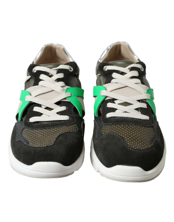 Multicolor Leder Wildleder Low Top Sneakers Schuhe