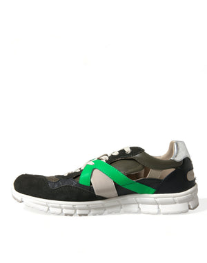 Multicolor Leder Wildleder Low Top Sneakers Schuhe