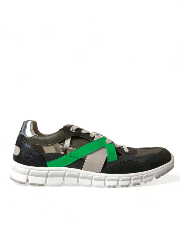 Multicolor Leder Wildleder Low Top Sneakers Schuhe