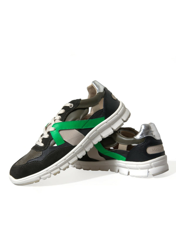 Multicolor Leder Wildleder Low Top Sneakers Schuhe