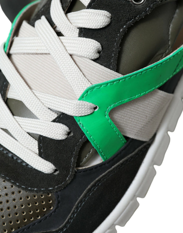 Multicolor Leder Wildleder Low Top Sneakers Schuhe