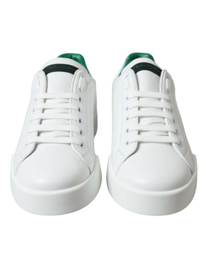 Weiß Grün Leder Portofino Turnschuhe Schuhe