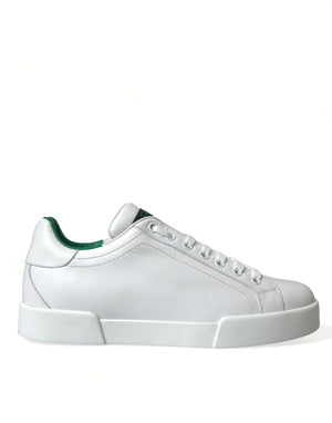 Weiß Grün Leder Portofino Turnschuhe Schuhe