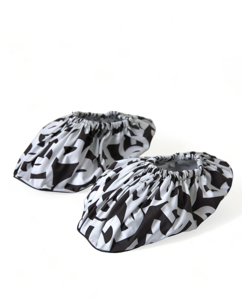 Weiß Logo Print Nylon Slip On Flats Schuhe