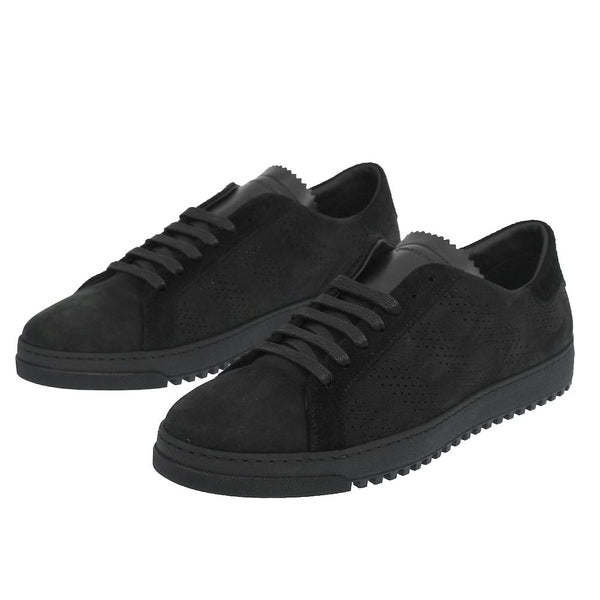 Schwarzes Kalbsleder Damen Sneaker