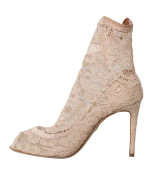 Beige Stretch Taormina Schnürstiefel Schuhe