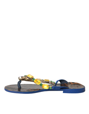 Blaue Crystal Calf Leder Strandschuhe