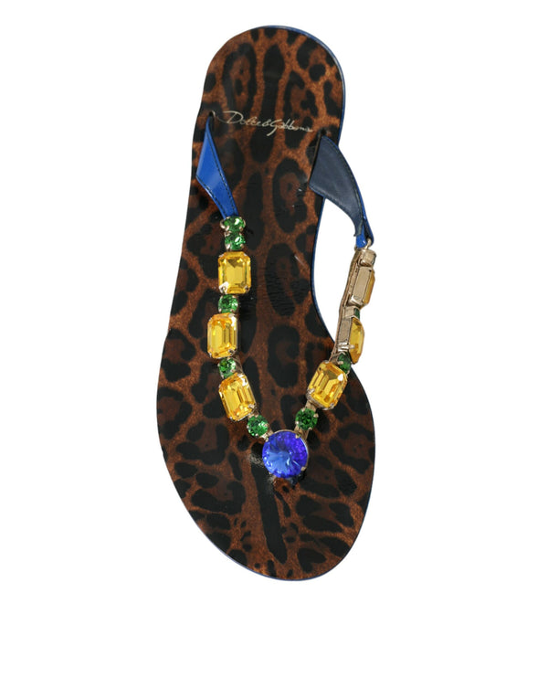 Blaue Crystal Calf Leder Strandschuhe