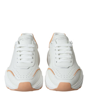 Weiß Pfirsich DAYMASTER Leder Turnschuhe Schuhe