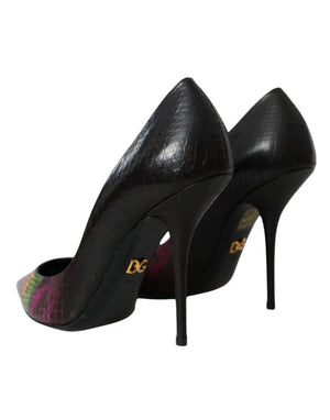 Multicolor Exotische Leder Absätze Pumps Schuhe