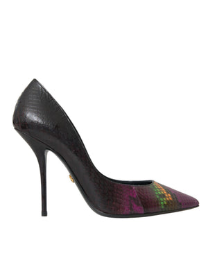 Multicolor Exotische Leder Absätze Pumps Schuhe