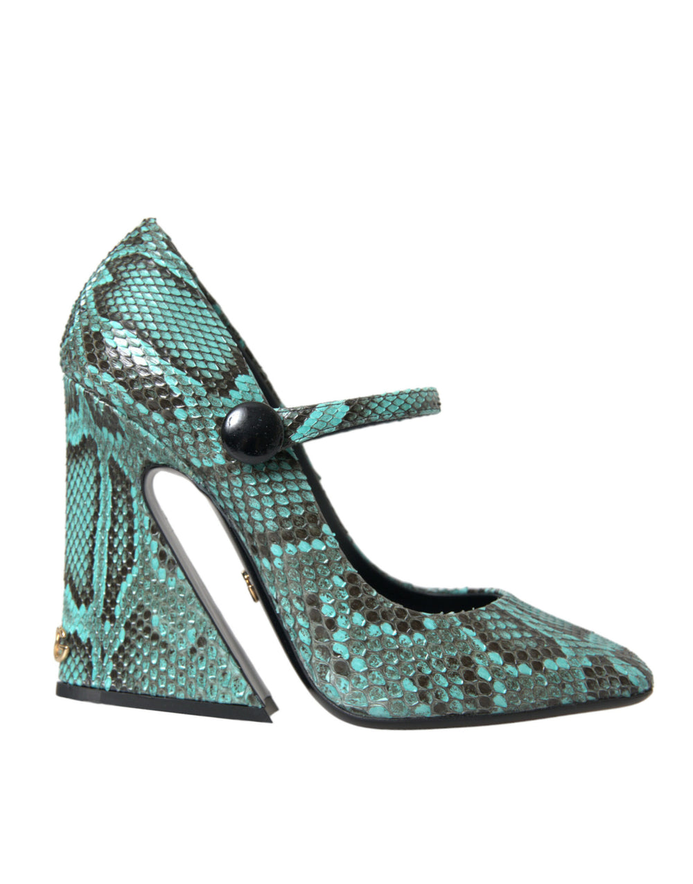 Aqua Python Leder Mary Jane Pumps