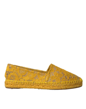 Gelb Taormina Lace Espadrille Loafers Flats Schuhe