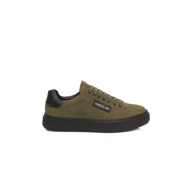 Grünes Rindsleder Herren Sneaker