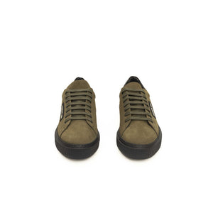 Grünes Rindsleder Herren Sneaker