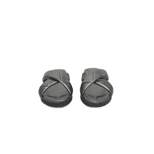 Graue Lammfell Damen Sandale