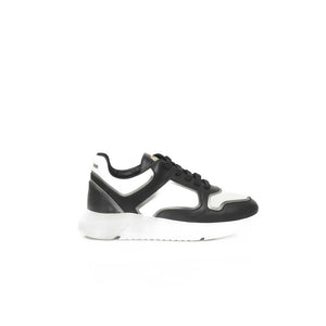 Schwarzer Leder-Sneaker für Damen
