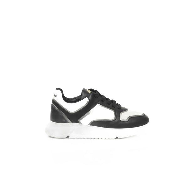 Schwarzer Leder-Sneaker für Damen