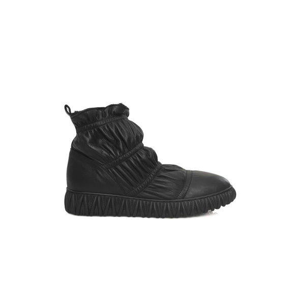 Schwarzer Damen-Stiefel aus Kuhfell