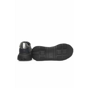 Blaues Rindsleder Herren Sneaker