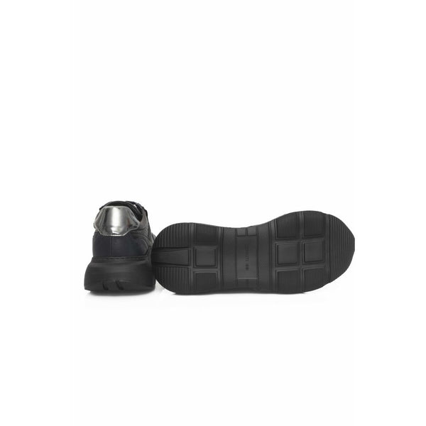 Blaues Rindsleder Herren Sneaker