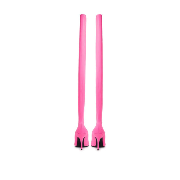 Elegante rosa Polyester-Stiefeletten