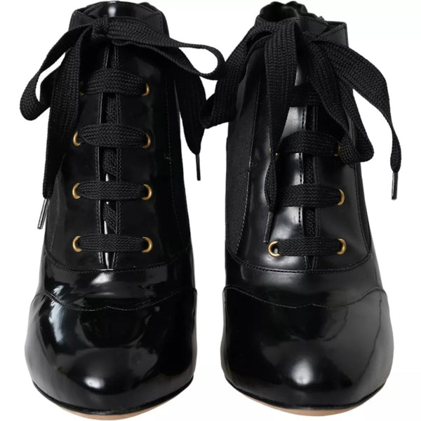 Schwarze Jersey Stretch-Stiefeletten Schuhe