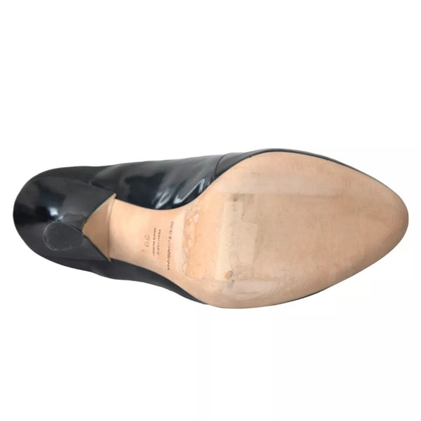 Schwarze Jersey Stretch-Stiefeletten Schuhe