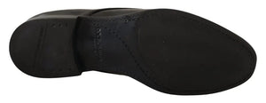 Schwarzes Leder Derby Kleid Formelle Schuhe